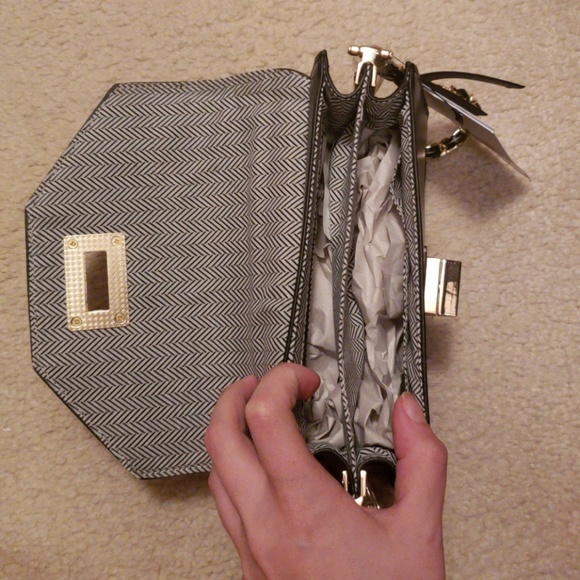 JustFab Bags Nwt Black And Gold Crossbody Purse Justfab Poshmark